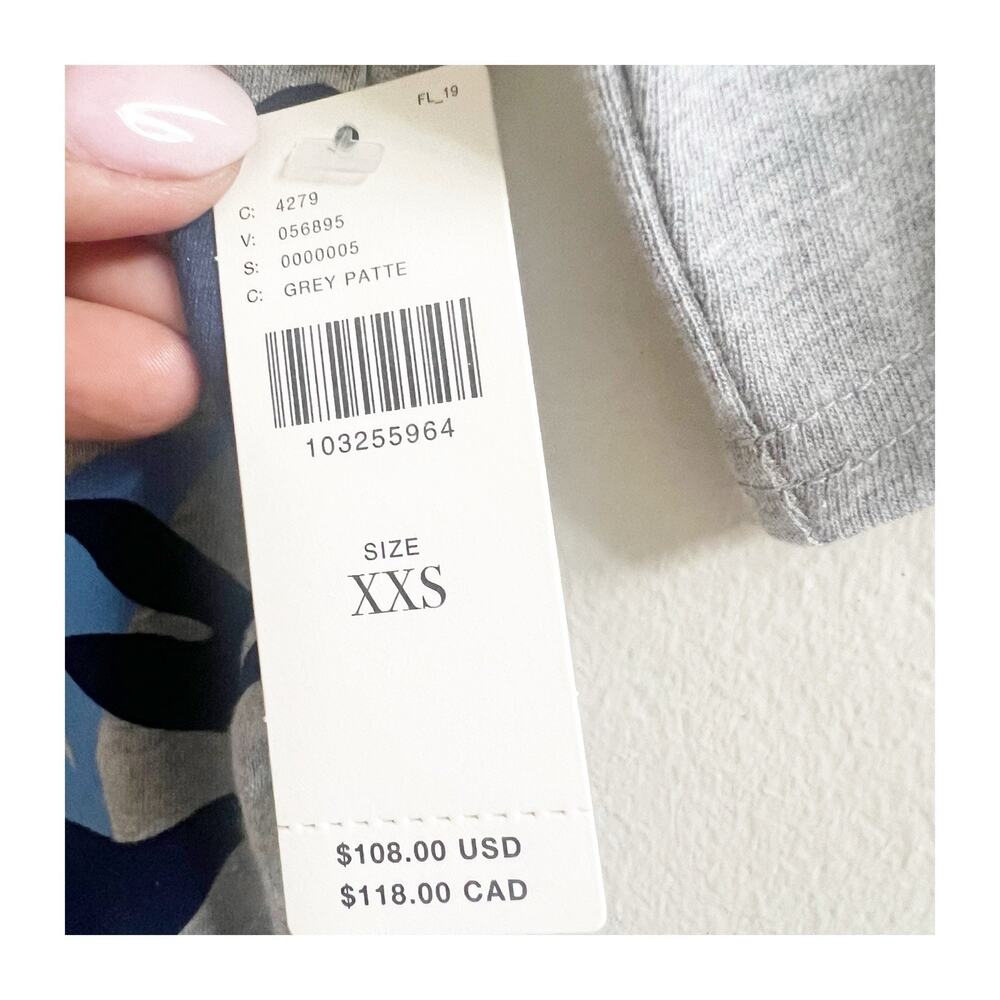 Anthropologie Daily Practice T-Shirt Sport Number Mini Dress XXS NWT Gray - Picture 8 of 14